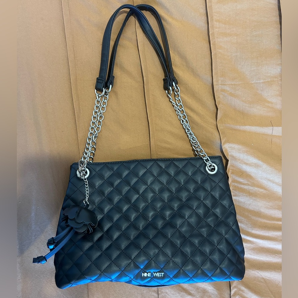 Nine West Black Quilted Shoulder Bag